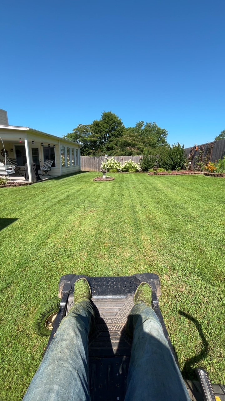 Completed lawn care job