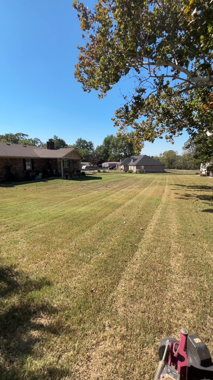 Completed lawn care job